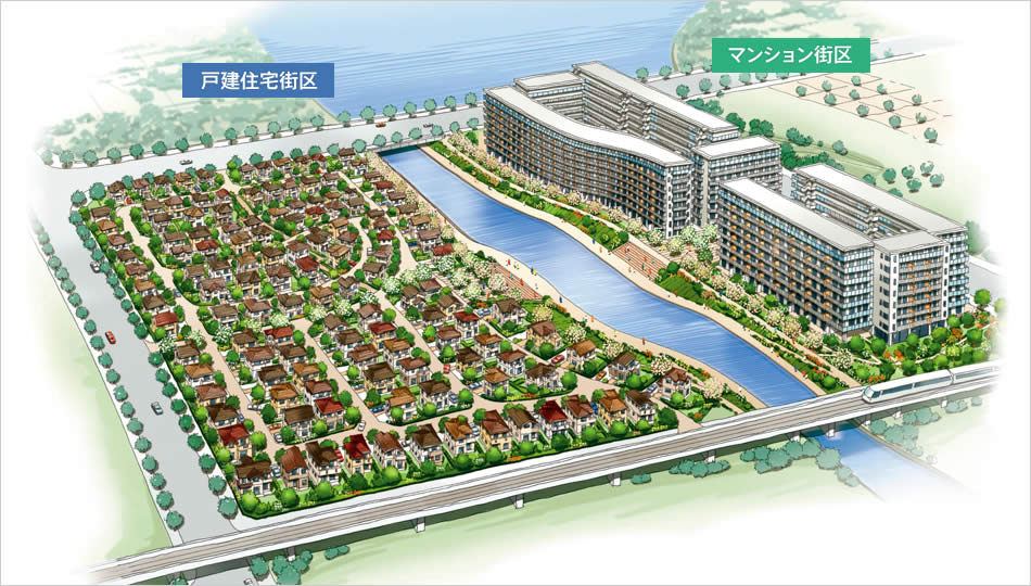 戸建住宅街區、マンション街區