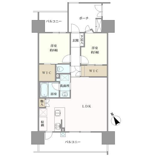 間取図 WIC=ウォークインクローゼット