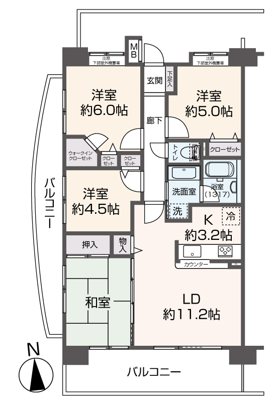 掲載の間取り図は設計図書を基に描き起こしたもので実際とは多少異なる場合があります。