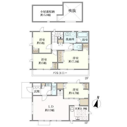 間取り：４ＬＤＫ