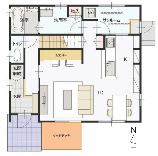 1階間取図　掲載の間取り図は設(shè)計図書を基に描き起こしたもので実際とは多少異なる場合があります。