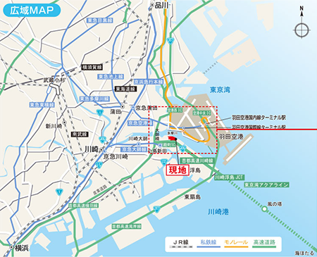 殿町プロジェクトⅢA棟(RGBⅢ)地図