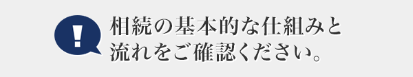 相続の基本的な仕組みと流れをご確認(rèn)ください。