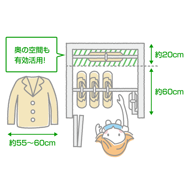 奧の空間も有効活用!
