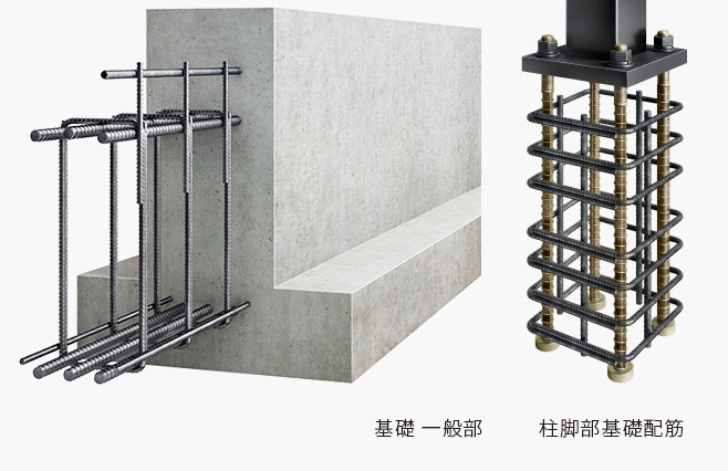 信頼性の高い基礎(chǔ)工法で建物を支えるイメージ畫像