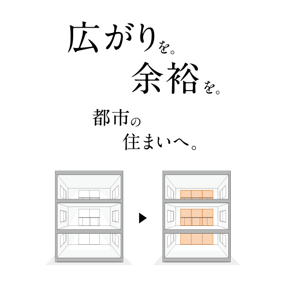 広がりを。余裕を。都市の住まいへ。