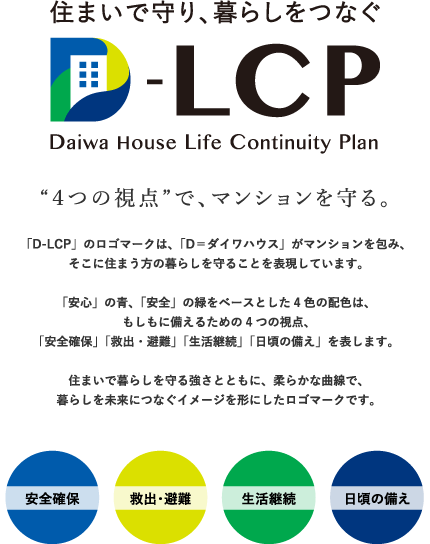 “住まいで守り、暮らしをつなぐ D-LCP 4つの視點”で、マンションを守る。