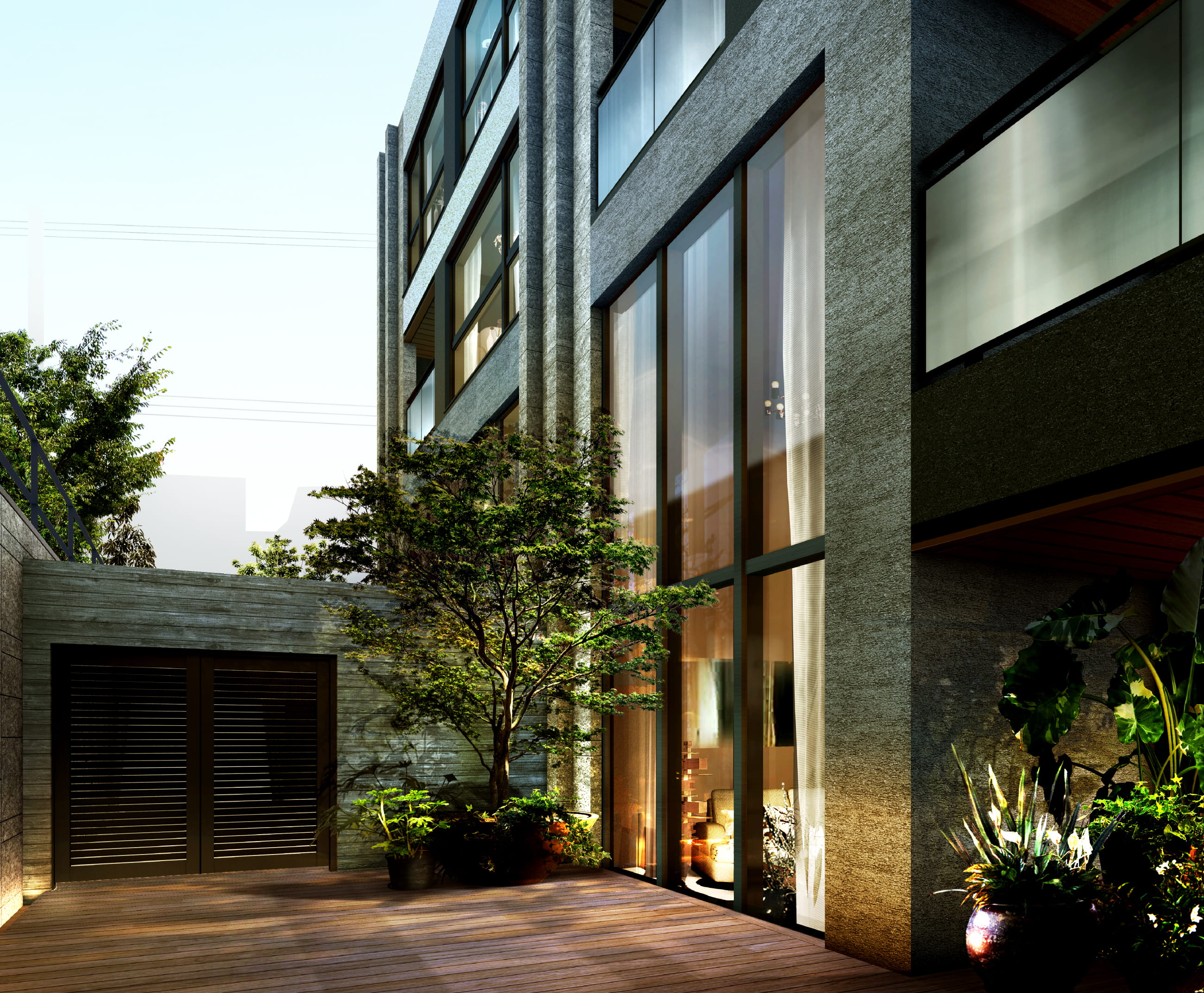 プライベートテラス（102號室）完成予想図