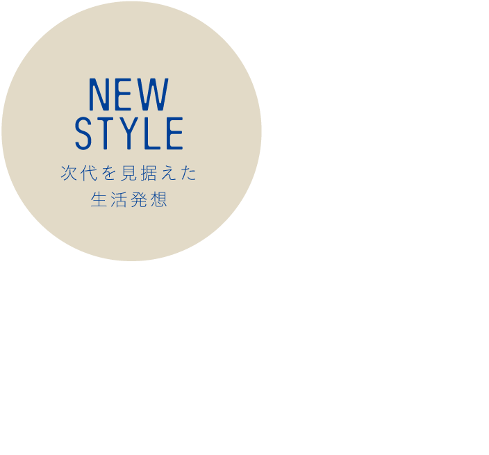 NEW STYLE　次代を見據えた生活発想