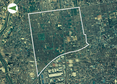 開発前の越谷レイクタウン提供:國土地理院