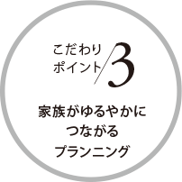 こだわりポイント3 家族がゆるやかにつながるプランニング